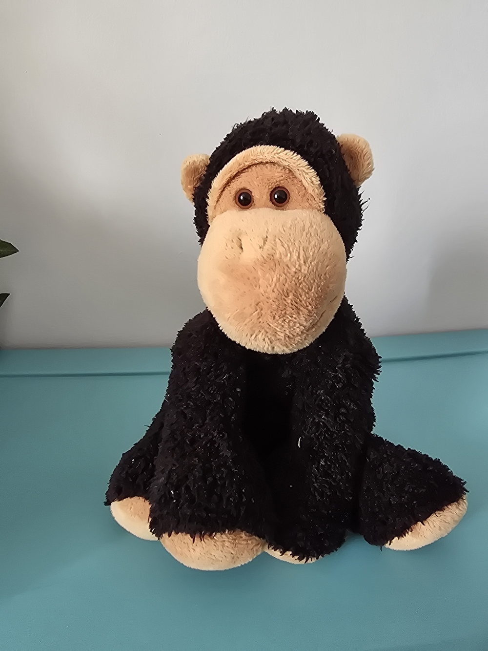 Plush Monkey Stuffed Animal - Black and Cream Soft Toy
